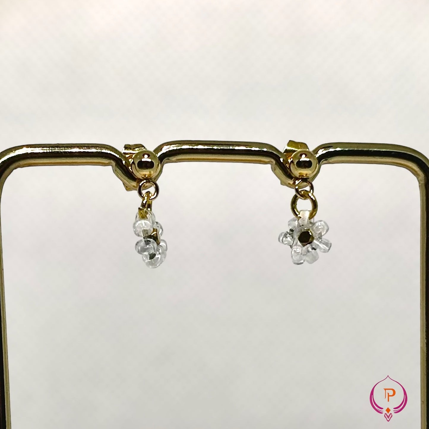 Boucles d’oreilles fleurs « AMSTERDAM » - Perle - i - Poupette